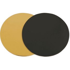 6 Supports À Gâteaux Ronds Doré-Noir Ø 24 Cm