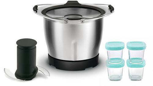 Mini cuve Moulinex Companion XF387E10 avec 4 pots bébé