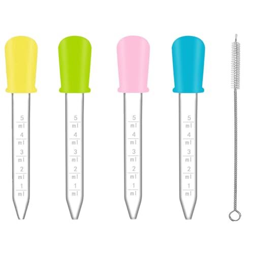 Pipette Dropper, 4 Pcs 5ml Pipettes Graduées Plastique und 1