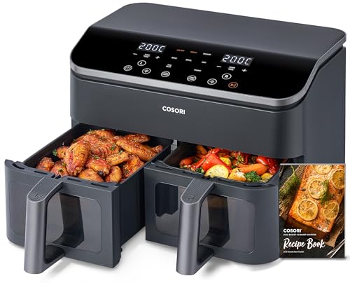 COSORI Air Fryer 2 Compartiments 8.5L,Dual Friteuse Sans huile,55 Pourcent