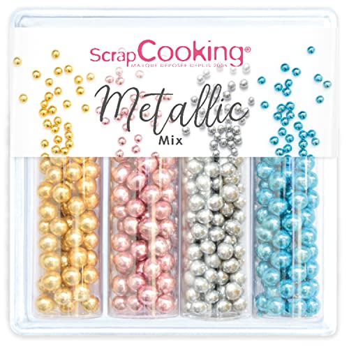 ScrapCooking - Metallic Mix 64g - Décors Comestibles Sucrés Décorations