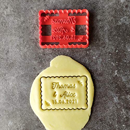 3DKOUPE - Emporte-pièce petit beurre - Motif branchage & feuille