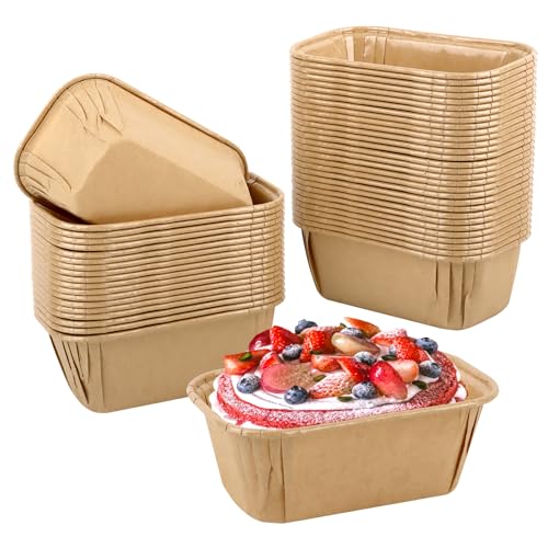 50 Pièces Mini Moules à Gâteaux en Papier, Mini Moules