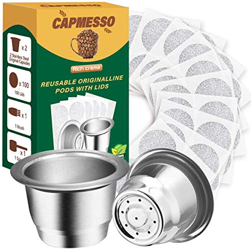 CAPMESSO Capsules à espresso réutilisables Capsules à café rechargeables en