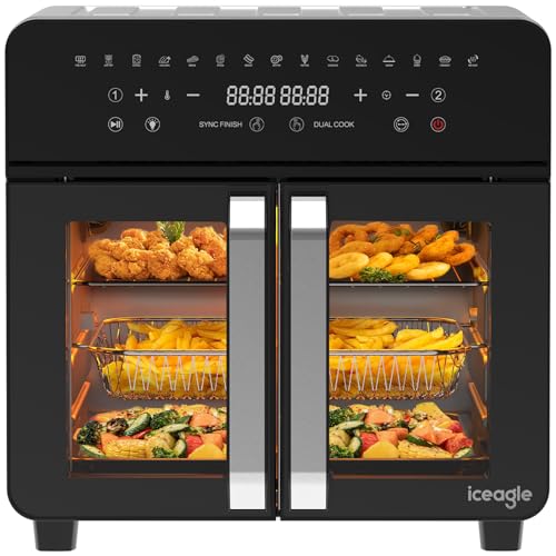 iceagle Friteuse Sans Huile 23L Dual Zone – XXL Friteuse