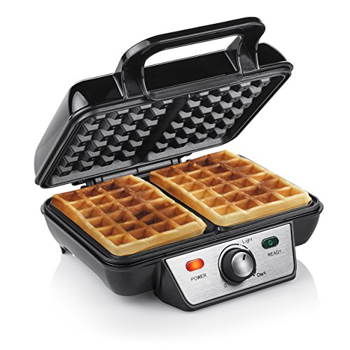 Gaufrier Tristar WF-2195 Noir, Acier Inoxydable - 2 gaufres -