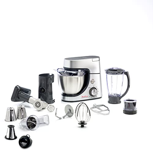 Moulinex Robot pâtissier, 1100 W, Kit de pâtisserie, Blender, Découpe-légumes