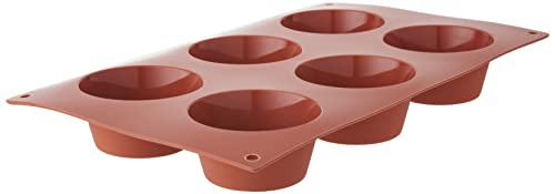 Silikomart 20.023.00.0060 SF023 Moule Forme Muffin Taille Moyenne 6 Cavités