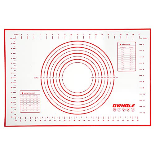 GWHOLE Tapis Silicone Patisserie Tapis de Cuisson en Silicone Anti-adhésif
