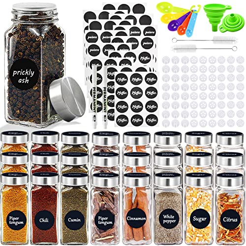 JOTOL 24pcs Pot a Epices,Bocaux pour Rangement Epices Cuisine, avec