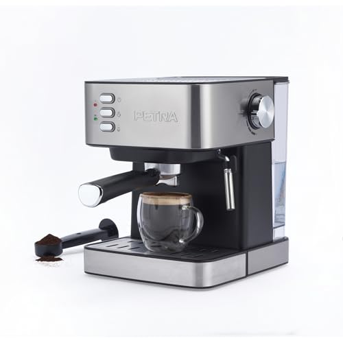 Petra Machine à Espresso Manuelle avec Mousseur à Lait –