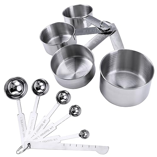 Measuring Cups, 10 pièces Ensembles de cuillères doseuses Cuillères et