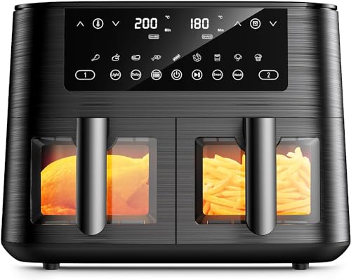 9L Dual Zone Air Fryer avec Fenêtre de Visualisation, Friteuse