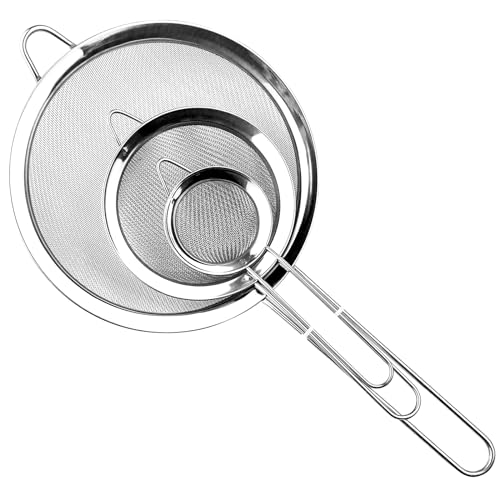 Relota 3 Pièces Passoire Inox 19/25/36.5 cm, Tamis Cuisine avec