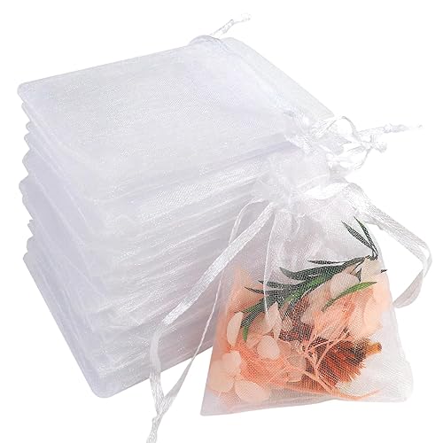 soodyoow Pochon Tissu, 100 Pieces Sachet Organza, 7 x 9