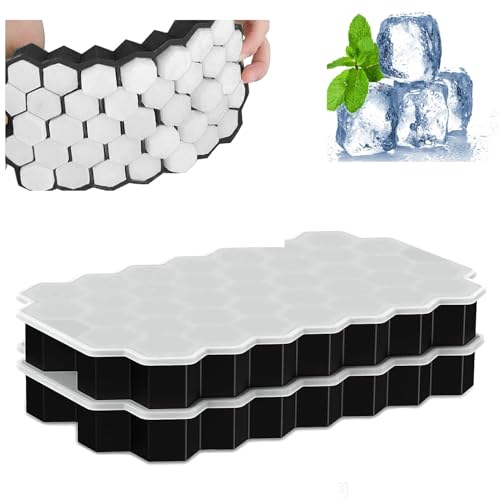 Lot de 2 moules à glaçons hexagonaux 37 bacs à