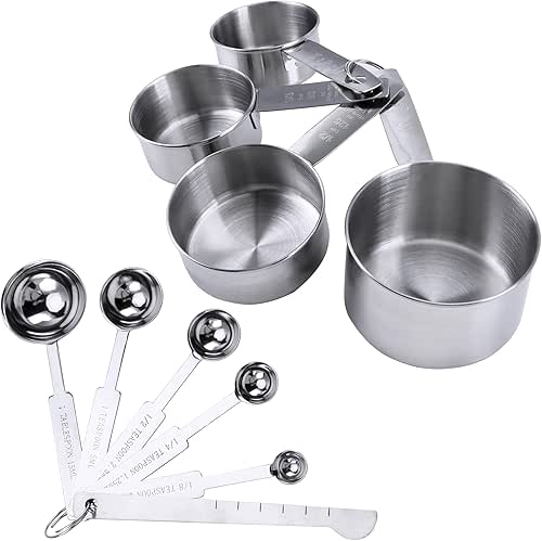 Measuring Cups, 10 pièces Ensembles de cuillères doseuses Cuillères et