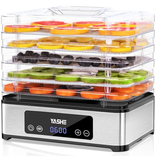 YASHE Déshydrateur Alimentaire, Séchoir à Aliments en Inox à 5