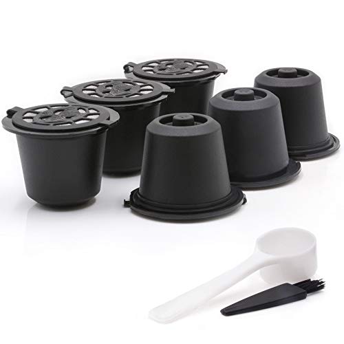 zalati Lot de 6 capsules de café rechargeables réutilisables avec