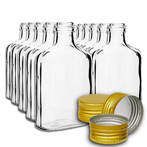 Lot de 10 flasques de poche de 100 ml avec