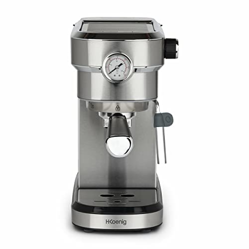 H.Koenig Machine Expresso Automatique Professionnelle Pression 20 Bar EXP820, Inox,