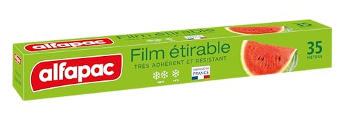 alfapac - Film étirable 35M - Conserve la fraîcheur des