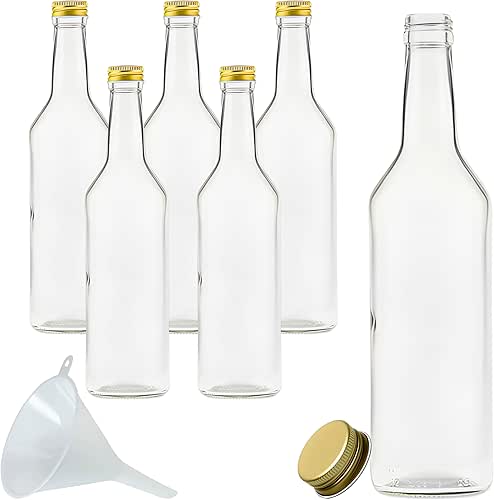 mikken Lot de 6 bouteilles de liqueur en verre 1000