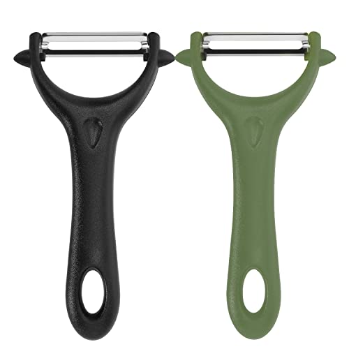 Lot de 2 Éplucheur Universel, Econome Legumes Inox Eplucheur Manuel
