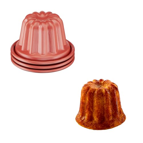 Tefal Creabake 3 moules à cannelés Orange 7,4 cm, Revêtement