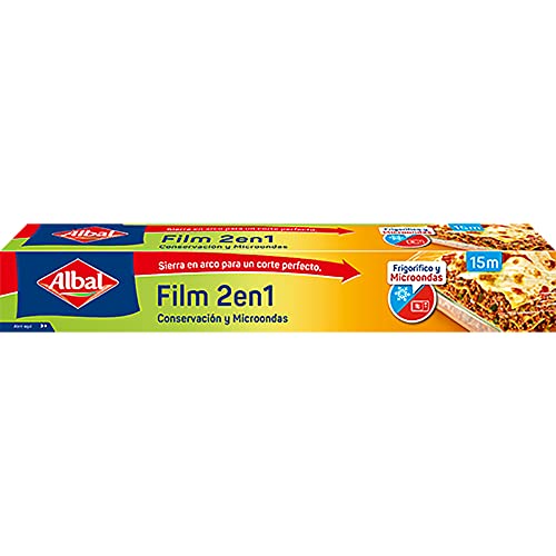 Albal Film transparent 2 en 1 pour réfrigérateur et micro-ondes,