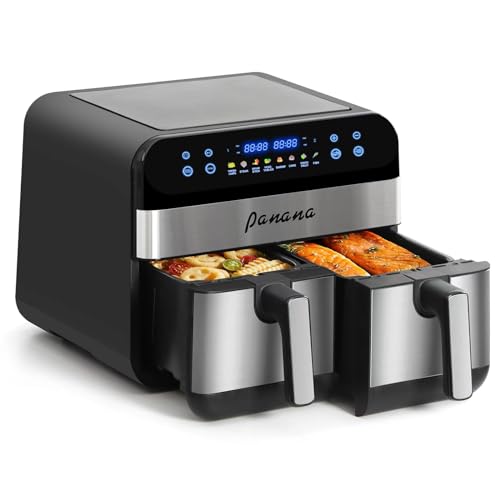 Panana Air Fryer avec Double Compartiment, Friteuse Sans 2x4.5L 8