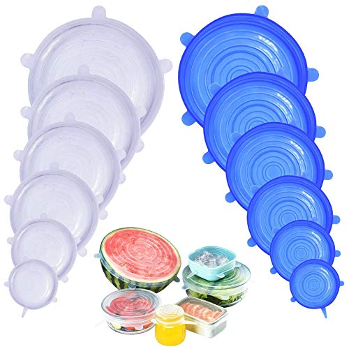 DigHealth 12 Pièces Couvercles en Silicone, Couvercle Extensibles en Silicone