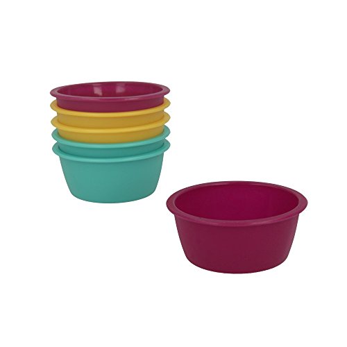 Metaltex 252394 Mini Moule a Cake 6 pcs, Silicone, Multicolore,