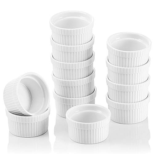 MALACASA 12pcs Petit Ramequin 7 * 7 * 4cm Moule