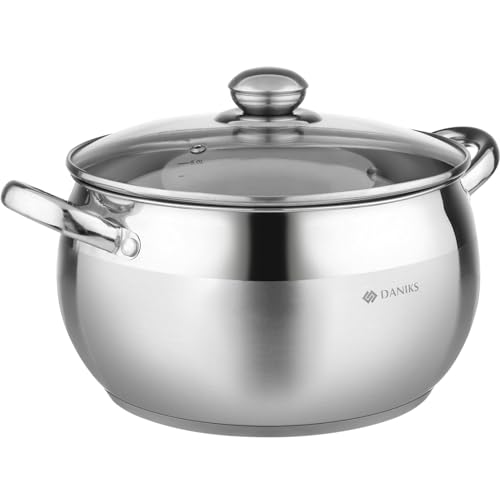 Daniks Classic Marmite Inox 24 cm 6.5 Litres, Faitout avec