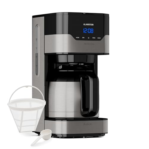 KLARSTEIN Arabica - Cafetière, Corps en inox brossé, Machine à
