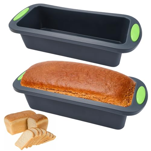 2 Pièces Moule a Cake Silicone,28x12x6.5cm Moule à Pain en