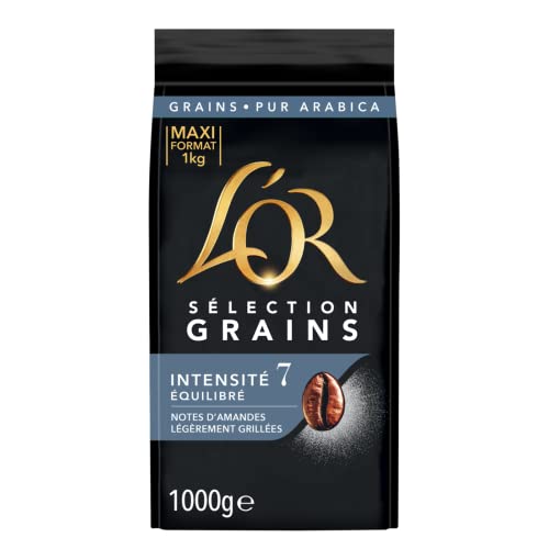 L'OR, 1kg Café en Grains Sélection, 100% Arabica, Intensité 7,