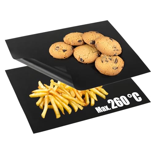 COM-FOUR® 2x papier sulfurisé réutilisable - feuille de cuisson permanente