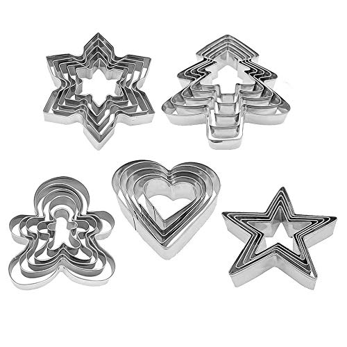 Emporte Pièces Noël, Lot de 25 Forme Biscuit Noel, Emporte-pièces