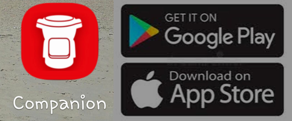 Application Companion disponible sur Google Play et App Store