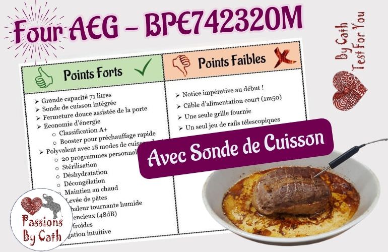 Four encastrable AEG - BPE742320M - Bilan