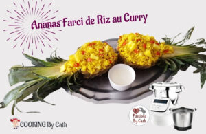 Ananas farci de riz au curry