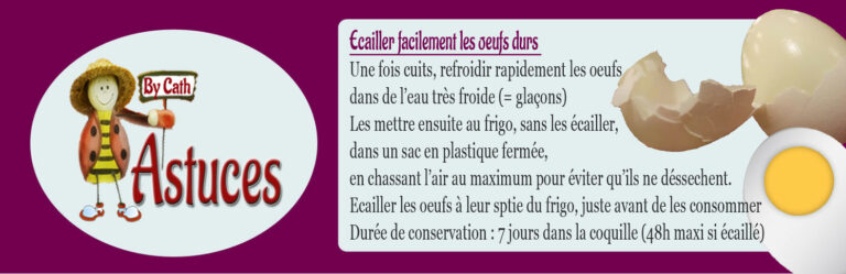 Astuces By Cath - Ecailler facilement des Oeufs Durs