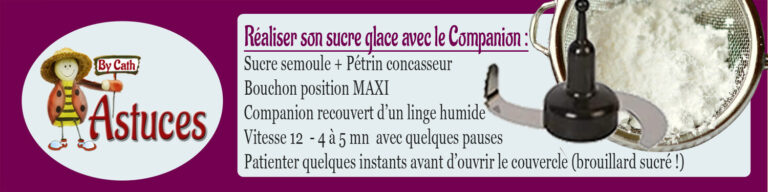 Astuces By Cath - Sucre glace au Companion