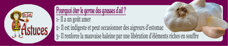 QUESACO By Cath - Pourquoi & Comment ôter le germe d'une gousse d'AIL