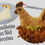 Passions By Cath Poule feuilletée sur son nid de carottes & petits pois Poule Nid Carottes ENTETE