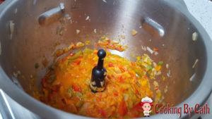 Pavés de thon à la fondue de poivrons, courgettes moutardées aux tomates cerises & purée de pommes de terre aux tomates - Cuisson vapeur sur 3 niveaux