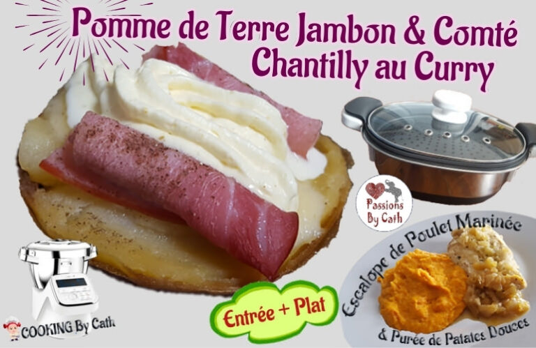 Pommes de terre Jambon & Comté - Chantilly au Curry