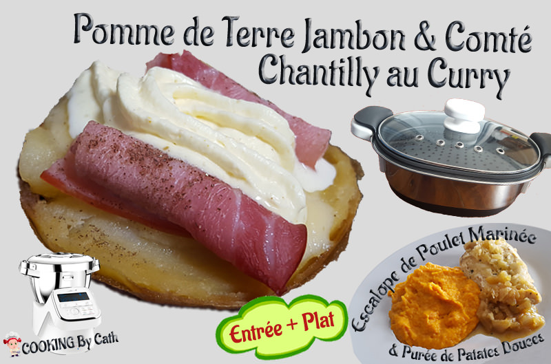Pommes de terre Jambon & Comté - Chantilly au Curry